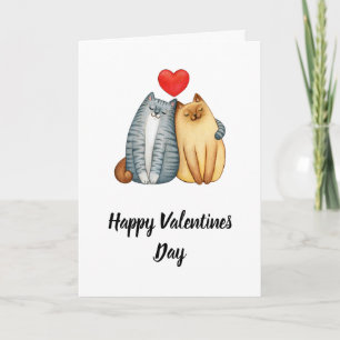 Happy Valentines Day mit Katzen Feiertagskarte
