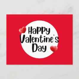 Happy Valentine's Day mit Liebe rotes Herz Postkarte