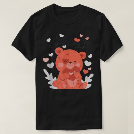 Happy Valentines Day mit liebevoller Bärenmilch Li T-Shirt (Design vorne)
