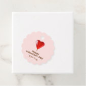 Happy Valentines Day mit rotem Herz Lollipop Geschenkanhänger (Beispiel)