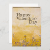 Happy Valentine's Day mit Vintager Blume Meadow (Vorne/Hinten)