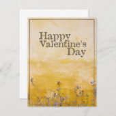 Happy Valentine's Day mit Vintager Blume Meadow (Vorne/Hinten)