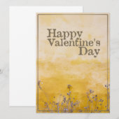 Happy Valentine's Day mit Vintager Blume Meadow (Vorne/Hinten)