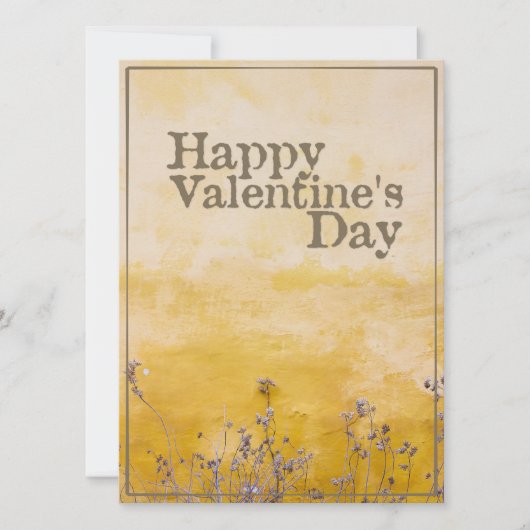 Happy Valentine's Day mit Vintager Blume Meadow (Vorderseite)