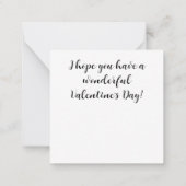 Happy Valentine's Day Mitteilungskarte (Rückseite)