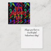 Happy Valentine's Day Mitteilungskarte (Vorne/Hinten)