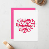 Happy Valentines Day Mitteilungskarte (Vorderseite/Rückseite Beispiel)