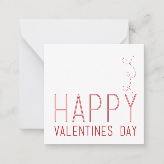 Happy Valentines Day Mitteilungskarte (Vorderseite)