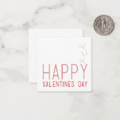 Happy Valentines Day Mitteilungskarte (Vorderseite/Rückseite Beispiel)