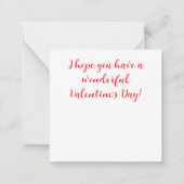 Happy Valentine's Day Mitteilungskarte (Rückseite)