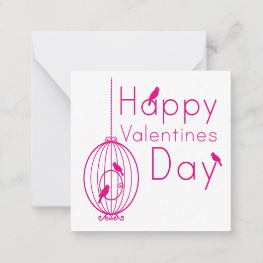 Happy Valentines Day Mitteilungskarte (Vorderseite)