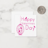 Happy Valentines Day Mitteilungskarte (Vorderseite/Rückseite Beispiel)