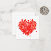 Happy Valentine's Day Mitteilungskarte (Vorderseite/Rückseite Beispiel)