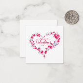 Happy Valentine's Day Mitteilungskarte (Vorderseite/Rückseite Beispiel)