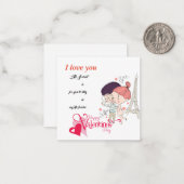 Happy valentines Day Mitteilungskarte (Vorderseite/Rückseite Beispiel)