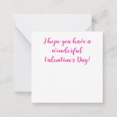 Happy Valentine's Day Mitteilungskarte (Rückseite)