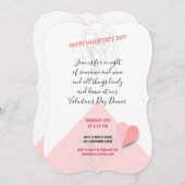 Happy Valentine's Day Modern Design Einladung (Vorne/Hinten)