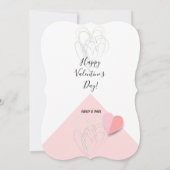 Happy Valentine's Day Modern Design Einladung (Rückseite)