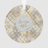 Happy Valentine's Day, Modern, Elegant Luxury Ornament (Rückseite)