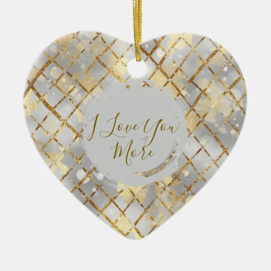 Happy Valentine's Day, Modern, Elegant Luxury Thro Keramik Ornament (Vorne)