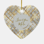 Happy Valentine's Day, Modern, Elegant Luxury Thro Keramik Ornament (Hinten)