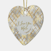 Happy Valentine's Day, Modern, Elegant Luxury Thro Keramik Ornament (Links)