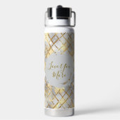 Happy Valentine's Day, Modern, Elegant Luxury Trinkflasche (Hinten)