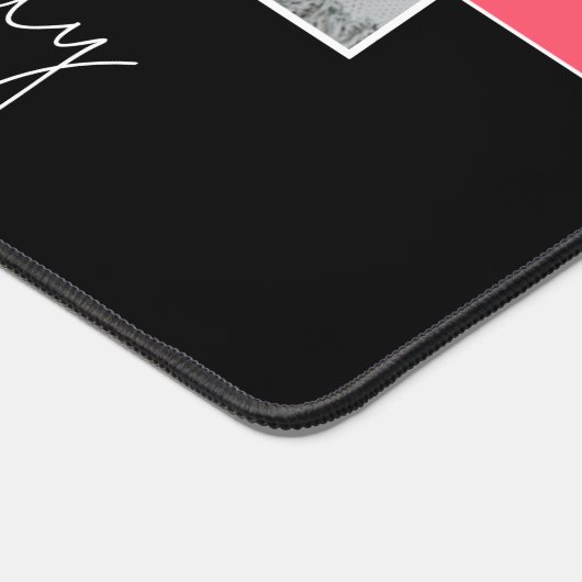 Happy Valentines Day Modern Script 3 Foto Schreibtischunterlage (Ecke)