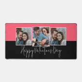 Happy Valentines Day Modern Script 3 Foto Schreibtischunterlage (Vorderseite)