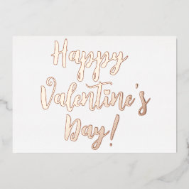 Happy Valentine's Day moderne Drehbuchtypografie Folien Feiertagskarte