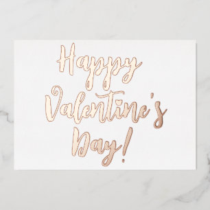 Happy Valentine's Day moderne Drehbuchtypografie Folien Feiertagskarte