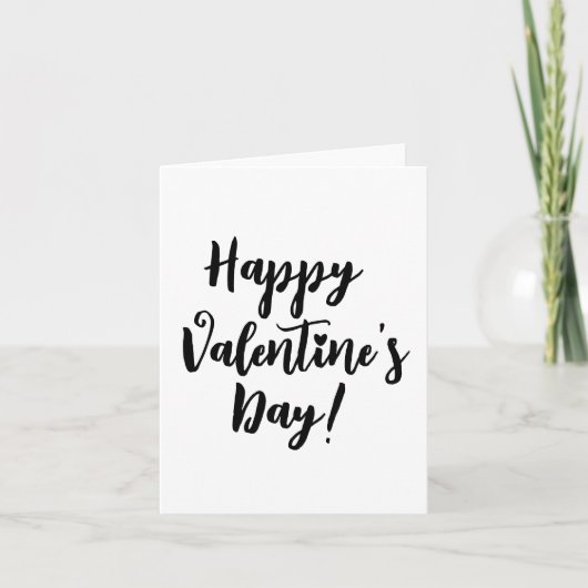 Happy Valentine's Day moderne Drehbuchtypografie Karte (Vorderseite)