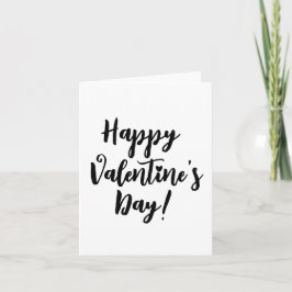 Happy Valentine's Day moderne Drehbuchtypografie Karte