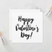 Happy Valentine's Day moderne Drehbuchtypografie Karte (Vorderseite/Rückseite Beispiel)