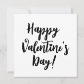 Happy Valentine's Day moderne Drehbuchtypografie Karte (Vorderseite)