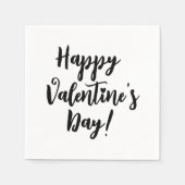 Happy Valentine's Day moderne Drehbuchtypografie Serviette (Vorderseite)