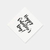 Happy Valentine's Day moderne Drehbuchtypografie Serviette (Ecke)