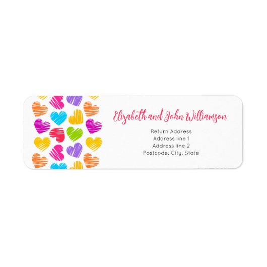 Happy Valentines Day Moderne, dynamische Herzen na (Vorne)