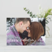 Happy Valentine's Day moderne Fotokarte Feiertagskarte (Stehend Vorderseite)