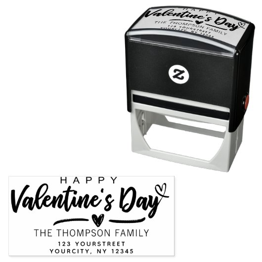Happy Valentines Day Moderne Rücksendeadresse Permastempel (Beispiel)