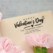 Happy Valentines Day Moderne Rücksendeadresse Permastempel