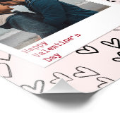 Happy Valentines Day Modernes, stilvolles Romantis Fotodruck (Ecke)