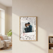 Happy Valentines Day Modernes, stilvolles Romantis Fotodruck
