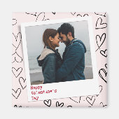 Happy Valentines Day Modernes, stilvolles Romantis Magnet (Vorne)