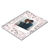 Happy Valentines Day Modernes, stilvolles Romantis Notizblock (Linke Seite)