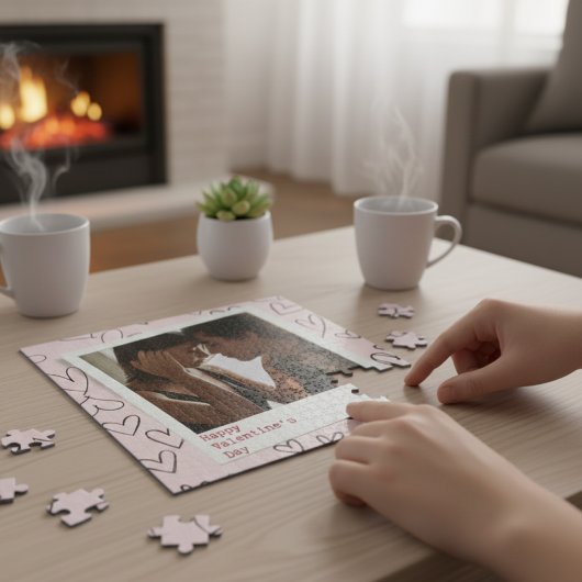 Happy Valentines Day Modernes, stilvolles Romantis Puzzle