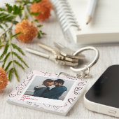 Happy Valentines Day Modernes, stilvolles Romantis Schlüsselanhänger (Vorderseite rechts)