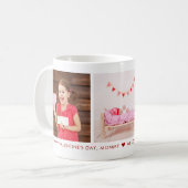 Happy Valentine's Day Mommy 3 Foto Custom Kaffeetasse (Vorderseite Links)
