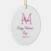 Happy valentine's day monogram pink name love girl keramik ornament (Rechts)