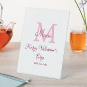 Happy valentine's day monogram pink name love girl sockelschild (In Situ)